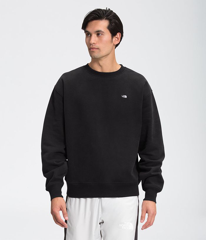 The North Face Sweatshirt City Standard Crew Black - Mens - Thailand YGJBU-0628